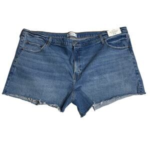New Abercrombie & Fitch Denim Shorts Women's 24/37 90s Relaxed CutOff High Rise